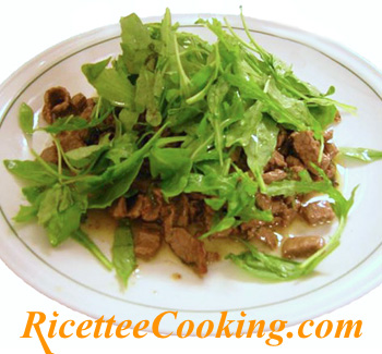 Straccetti di vitella e rucola